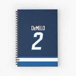 Winnipeg Jets Dylan DeMelo Home Jersey Phone Case Spiral Notebook
