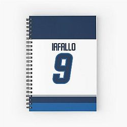 Winnipeg Jets Alex Iafallo Jersey Case Spiral Notebook