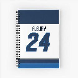 Winnipeg Jets Haydn Fleury Jersey Back Phone Case Spiral Notebook