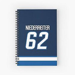 Winnipeg Jets Nino Niederreiter Home Jersey Back Case Notebook