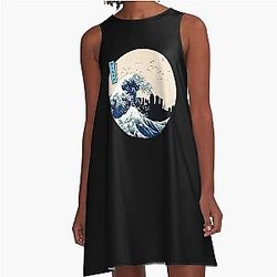 Winnipeg Kanagawa Wave Dress