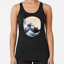 Winnipeg Kanagawa Wave Racerback Tank Top