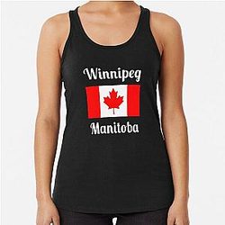 Winnipeg Manitoba Canada - Stylish Print Racerback Tank Top