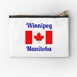 Winnipeg Manitoba - Stylish Print, Zipper Pouch