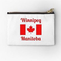 Winnipeg Manitoba - Stylish Print, Zipper Pouch