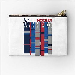City Series Winnipeg Hockey Stripes Zipper Pouch