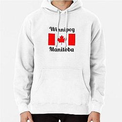Winnipeg Manitoba Canada - Stylish Print Pullover Hoodie
