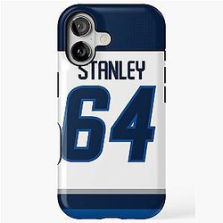 Winnipeg Jets Logan Stanley Away Jersey Back Phone Case iPhone Tough Case