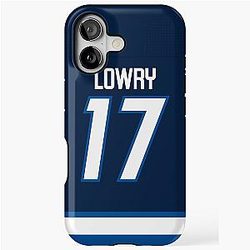 Winnipeg Jets Adam Lowry Home Jersey Back Phone Case for iPhone Tough Case