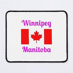 Winnipeg Manitoba, Canada - Stylish Print, Mouse Pad