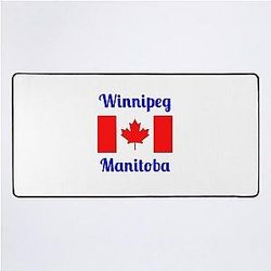 Winnipeg, Manitoba (Canada) - Stylish Print, Desk Mat