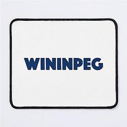 Winnipeg Whiteout - Win in Winnipeg (Blue) - Mouse Pad