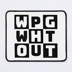 Winnipeg Whiteout Black Mouse Pad