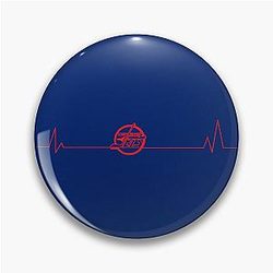 Winnipeg Retro Hockey Heartbeat Pin