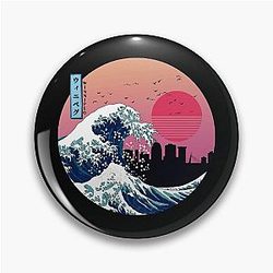 Winnipeg Kanagawa Wave Pin
