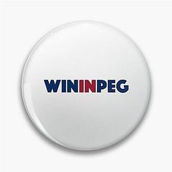 Winnipeg Whiteout - Win in Winnipeg - Blue and Red Pin