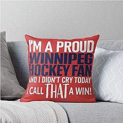 Proud Winnipeg Hockey Fan Didn't Throw Pillow