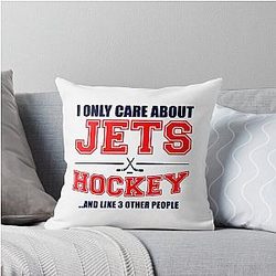 Winnipeg Jets Hockey Throw Pillow