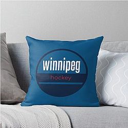 Winnipeg hockey throw pillow