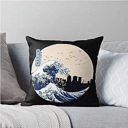 Winnipeg Kanagawa Wave Throw Pillow