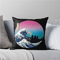 Winnipeg Kanagawa Wave Throw Pillow