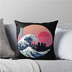 Winnipeg Kanagawa Wave Throw Pillow