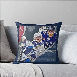 Winnipeg Hockey Team Design Throw Pillow