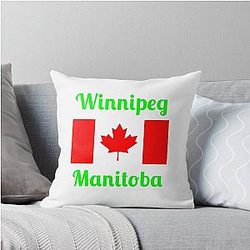 Winnipeg Manitoba (Canada) - Stylish Print, Throw Pillow
