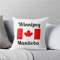 Winnipeg Manitoba (Canada) - Stylish Print, Throw Pillow