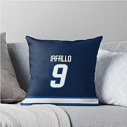 Winnipeg Jets Alex Iafallo Home Jersey Throw Pillow Case Back