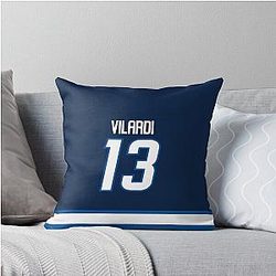 Winnipeg Jets Gabriel Vilardi Home Jersey Back Phone Case Throw Pillow