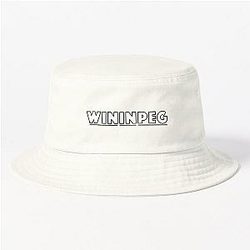 Winnipeg Whiteout Win in Winnipeg Black Outline Bucket Hat