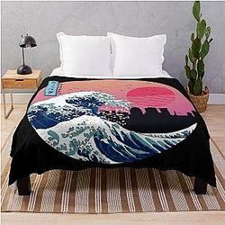 Winnipeg Kanagawa Wave Throw Blanket