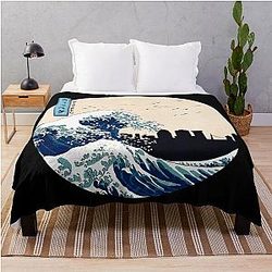 Winnipeg Kanagawa Wave Throw Blanket