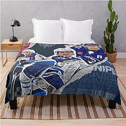 Winnipeg Hockey Team Squad Design Throw Blanket