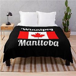 Winnipeg Manitoba (Canada) - Stylish Print Throw Blanket