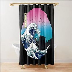 Winnipeg Kanagawa Wave 90  Shower Curtain