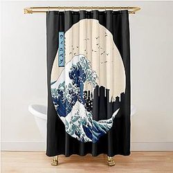 Winnipeg Kanagawa Wave Shower Curtain