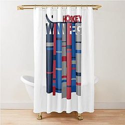 City Series - Winnipeg Hockey Stripes Shower Curtain