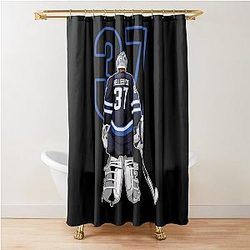 Connor Hellebuyck Winnipeg Jets 37 Number Shower Curtain