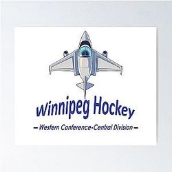 Jet with Text Dedicated to Winnipeg Hockey Poster