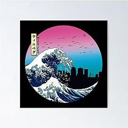 Winnipeg Kanagawa Wave Poster