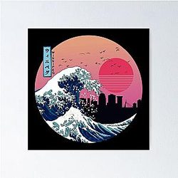 Winnipeg Kanagawa Wave Poster