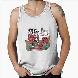 Bucky Badger Las Vegas Dice Roll University of Wisconsin Badger Tank Top