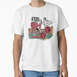 Bucky Badger Las Vegas Dice Roll - University of Wisconsin Badgers Classic T-Shirt