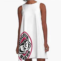 Extraordinary Wisconsin Badgers Design A-Line Dress