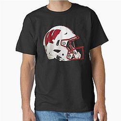 Wisconsin Badgers Helmet   Classic T-Shirt