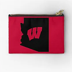 Wisconsin Badgers Fans in Arizona Zipper Pouch