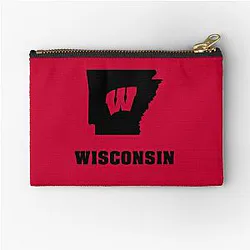 Wisconsin Badgers Fans in Arkansas Zipper Pouch