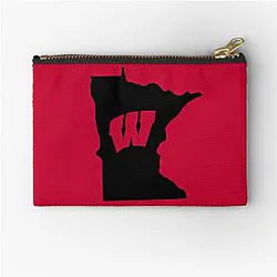 Wisconsin Badgers Fans in Minnesota Zipper Pouch